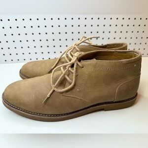 Dexter Comfort Memory Foam Tan Beige Chukka Boots Lace Up Shoes Size 12M Classic